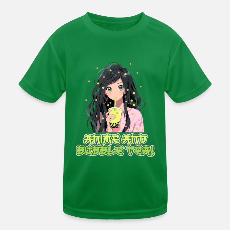 Anime et Boba Bubble Tea T-shirt sport Enfant