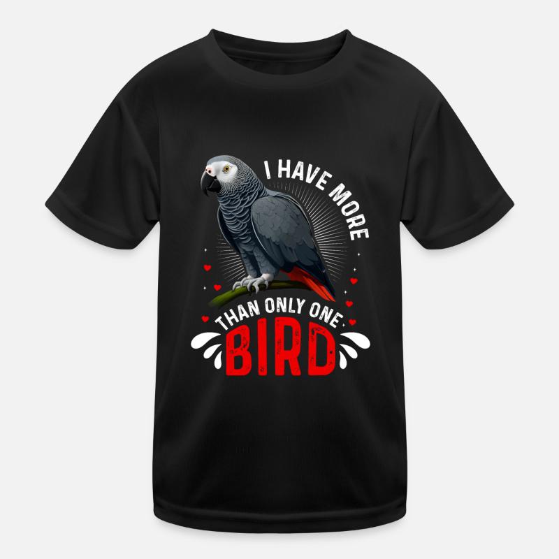Perroquet gris J’ai plus d’un oiseau T-shirt sport Enfant