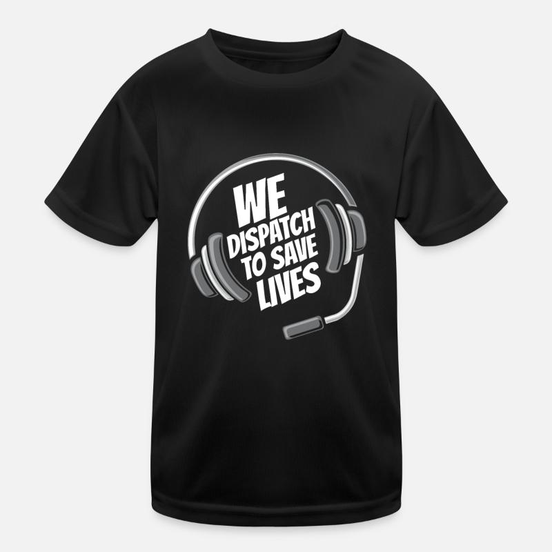 Notruf Leitstelle Einsatzzentrale Speichern Kinder Funktions-T-Shirt