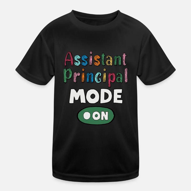 Assistant Principal-Modus eingeschaltet - Kinder Funktions-T-Shirt - Schwarz