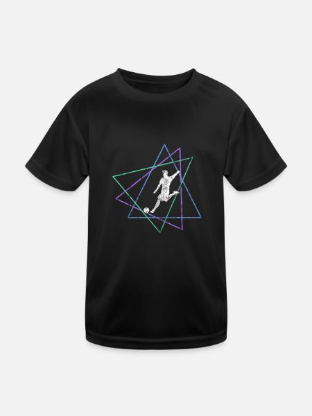 Fußball - Kinder Funktions-T-Shirt - Schwarz