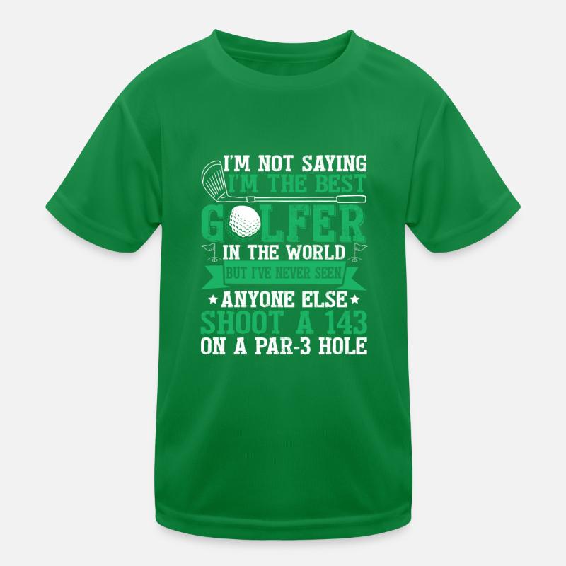 Golfer Funny Golfing Kids Functional T-Shirt