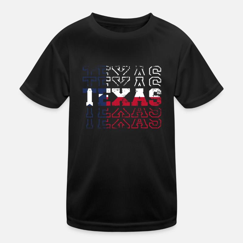 Texas blue, red and white Kids Functional T-Shirt