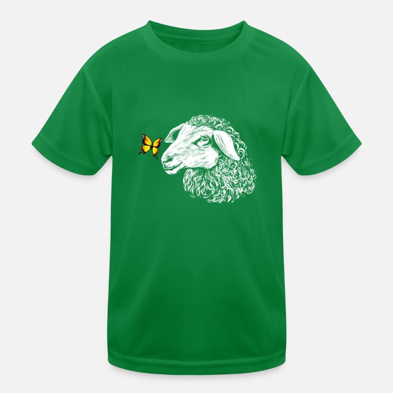 Schaf mit Schmetterling Kinder Funktions-T-Shirt