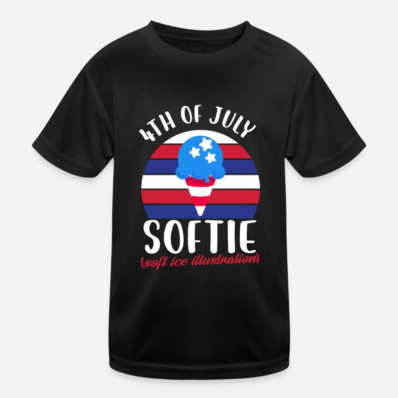 4 juillet softie soft ice Design T-shirt sport Enfant