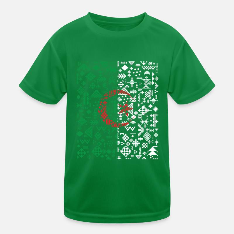 DRAPEAU ALGERIE Z AMAZIGH BERBERE KABYLE T-shirt sport Enfant