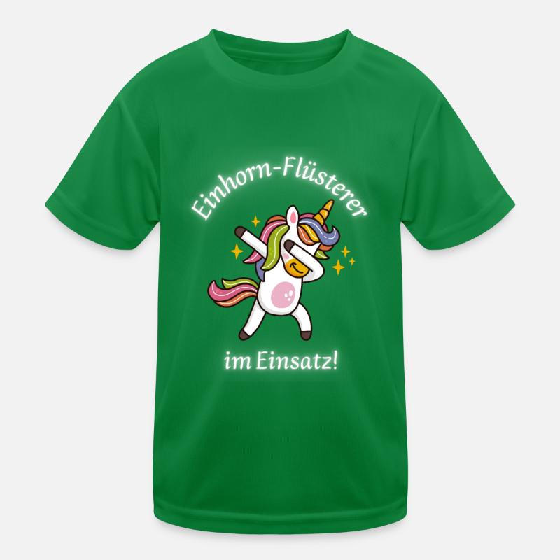 Einhorn-Flüsterer im Einsatz Kinder Funktions-T-Shirt
