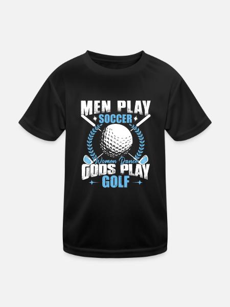 Les dieux jouent au golf drôle de joueur de golf - T-shirt sport Enfant - noir - Devant