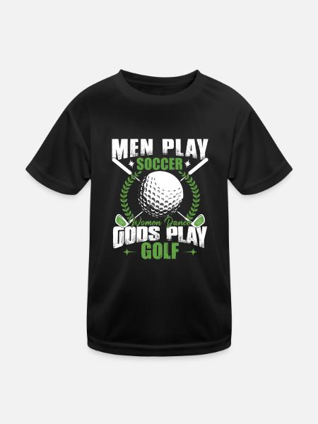 Les dieux jouent au golf - T-shirt sport Enfant - noir - Devant