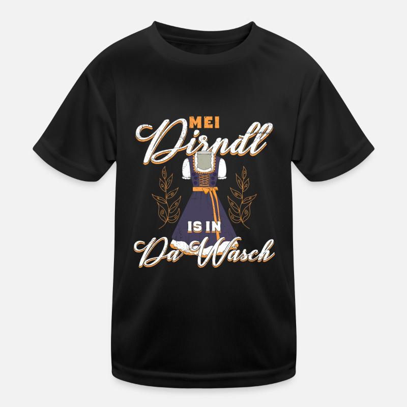 Mein Dirndl is in da Wäsch Bayerisches Dirndl Shir Kinder Funktions-T-Shirt