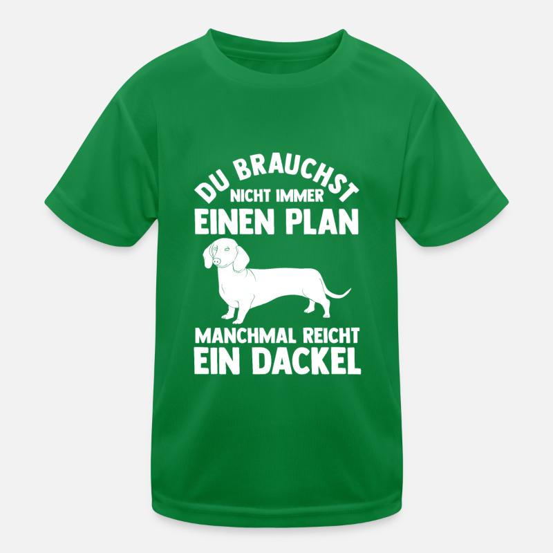 Hund Dackel Kinder Funktions-T-Shirt