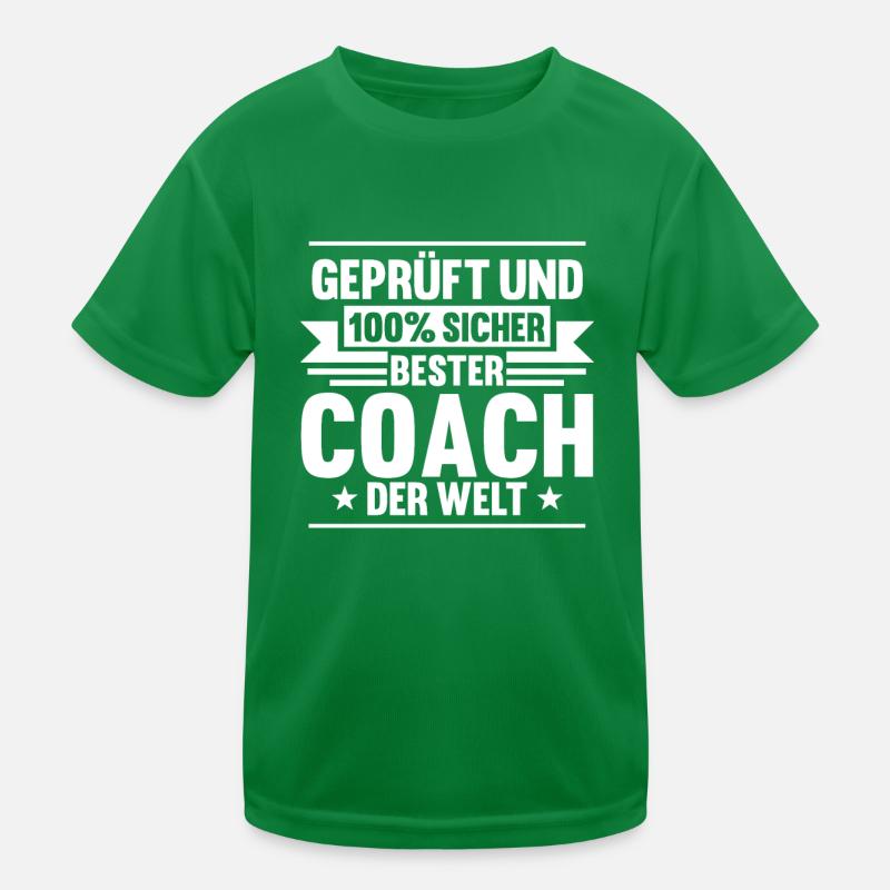 Bester Coach der Welt Kinder Funktions-T-Shirt