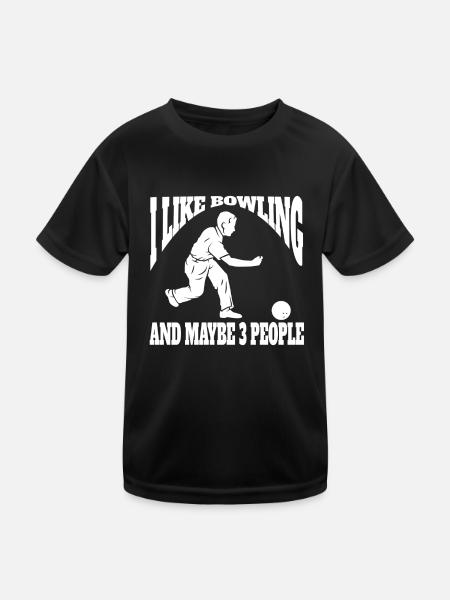 Bowling Skittles Bowler Bowling Club Bowling Club - T-shirt sport Enfant - noir - Devant