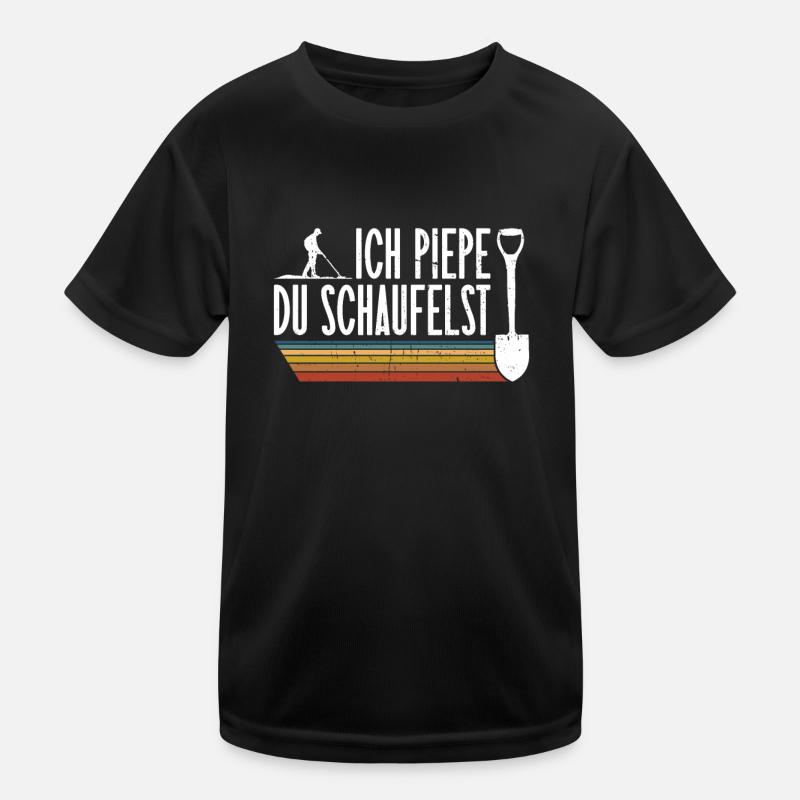 Ich Piepe - Du Schaufelst - Metalldetektor Kinder Funktions-T-Shirt