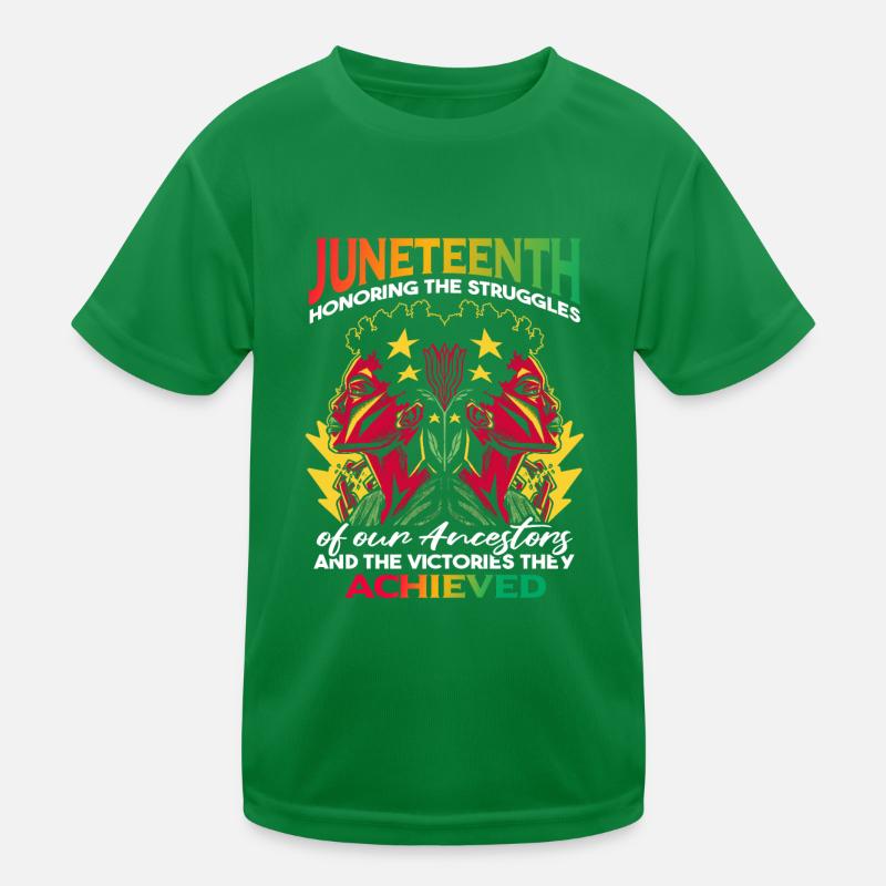 Juneteenth ehrt die Kämpfe unserer Vorfahren Kinder Funktions-T-Shirt