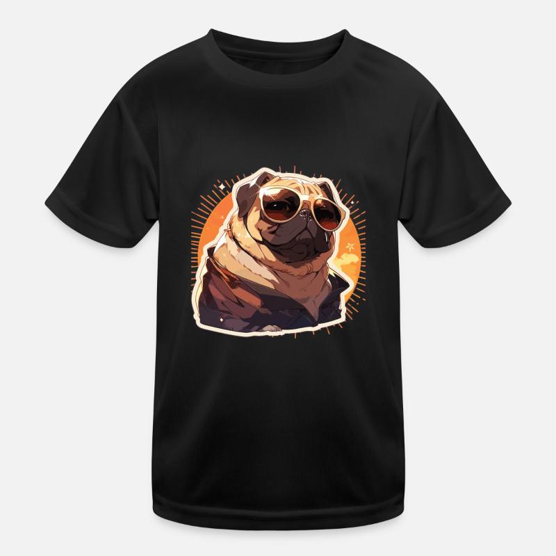 Pug Pug Dog Pug Sunglasses Pug Gift Kids Functional T-Shirt