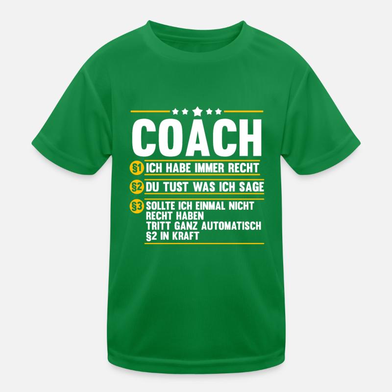 Mannschaft Trainer Und Coach Kinder Funktions-T-Shirt