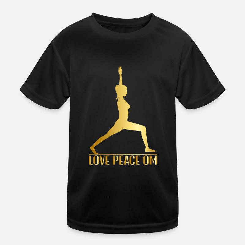 Yoga Pose Amour Paix OM T-shirt sport Enfant