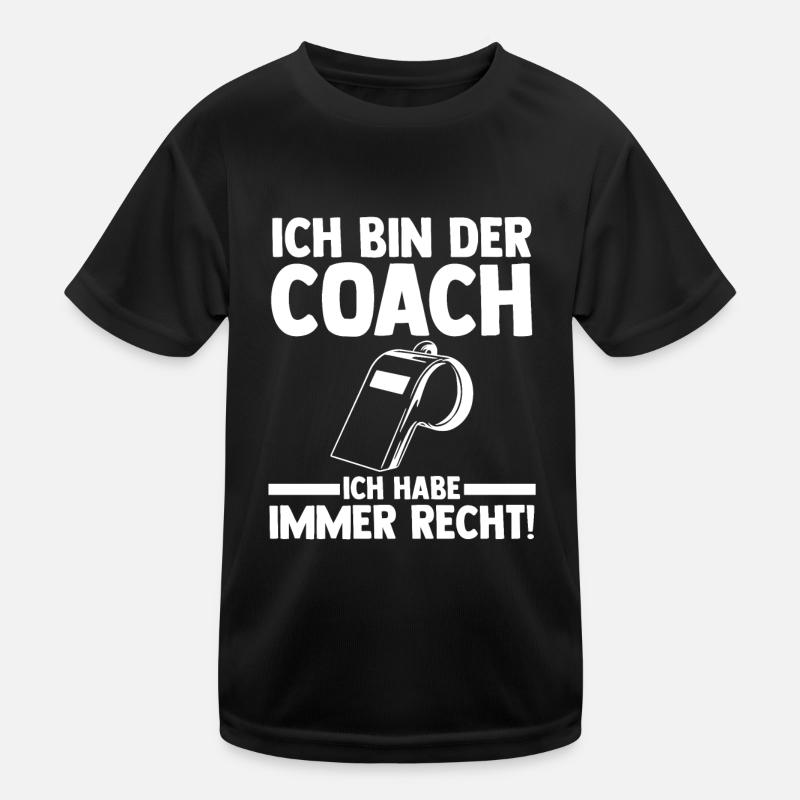 Mannschaft Trainer Und Coach - Kinder Funktions-T-Shirt - Schwarz