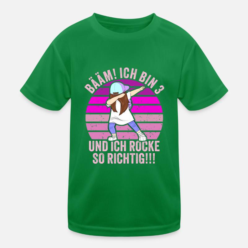 3 Jahre Mädchen Geschenk 3. Geburtstag Drei Kinder Funktions-T-Shirt