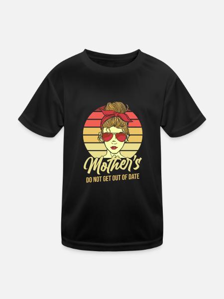Maman Mère Drôle - T-shirt sport Enfant - noir - Devant