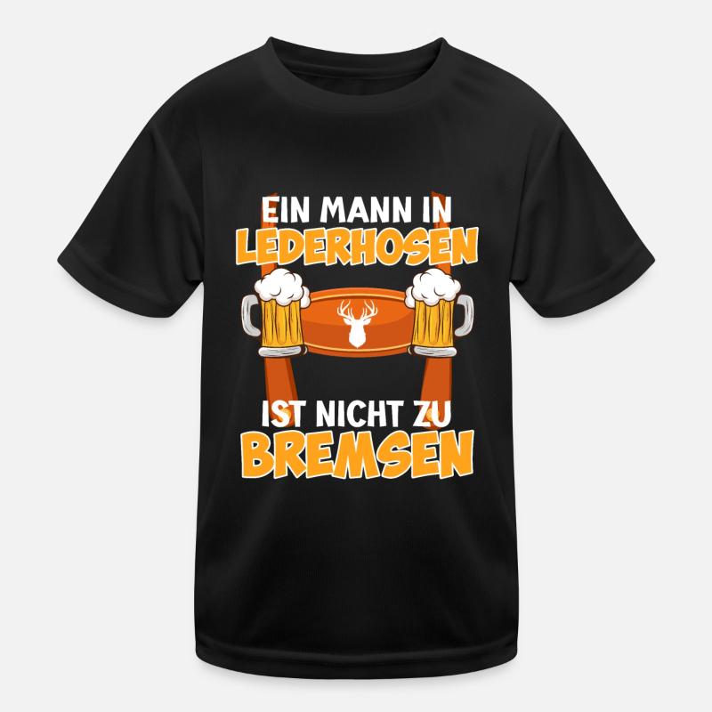 München Ein Mann in Lederhosen Kinder Funktions-T-Shirt