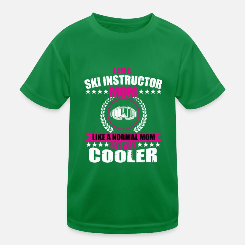 Skilehrer Mama Outfit Muttertag Kinder Funktions-T-Shirt