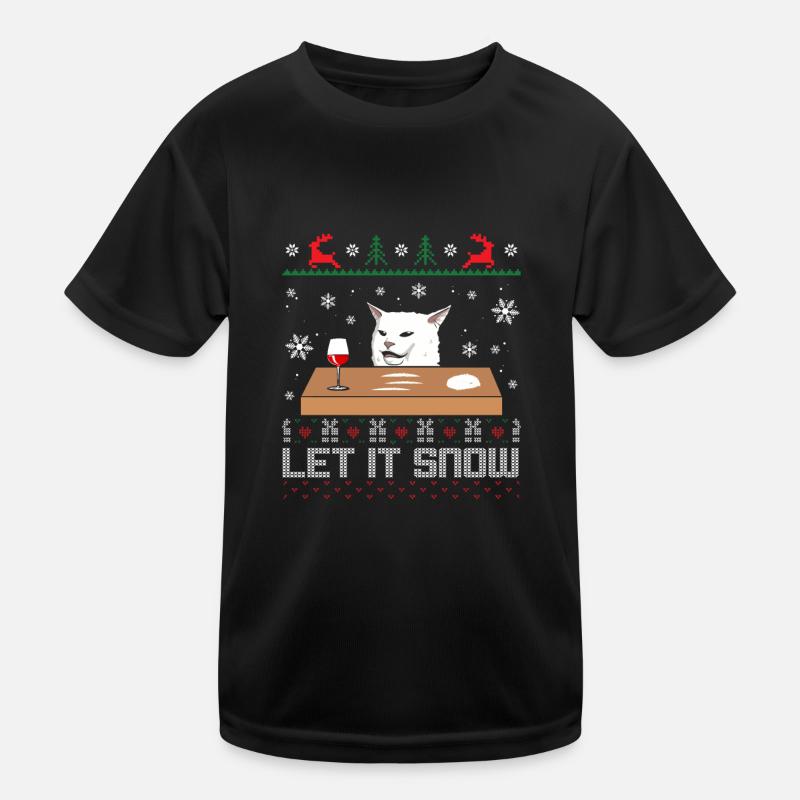 Let it snow Cat Kinder Funktions-T-Shirt