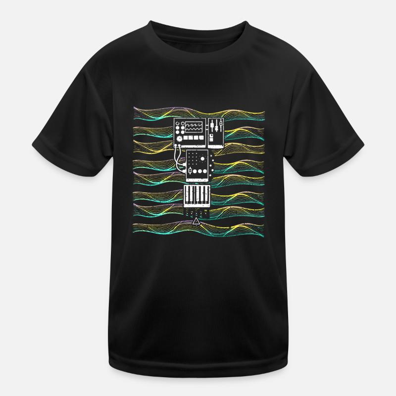Synthesizer Synth Keyboard Elektronische Musiker Kinder Funktions-T-Shirt