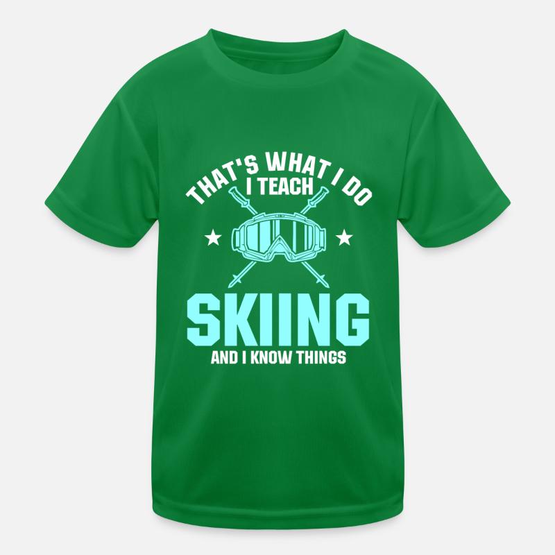 Drôle de dicton moniteur de ski T-shirt sport Enfant