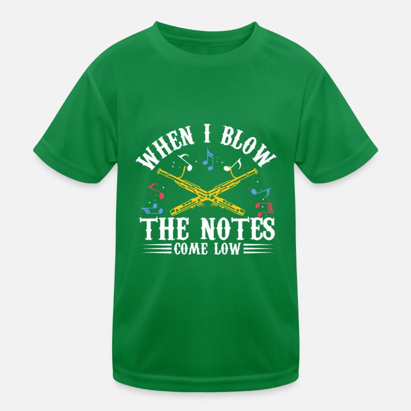 quand je souffle les notes viennent bas Design for a T-shirt sport Enfant