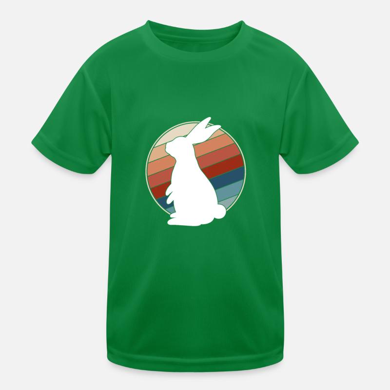 Hase Retro Kinder Funktions-T-Shirt