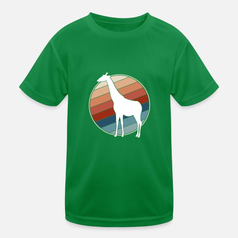 Giraffe Retro Kids Functional T-Shirt