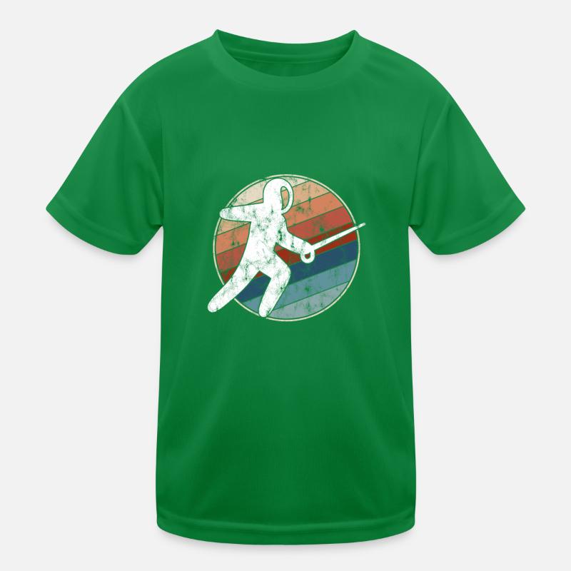 Fechten Retro Kinder Funktions-T-Shirt