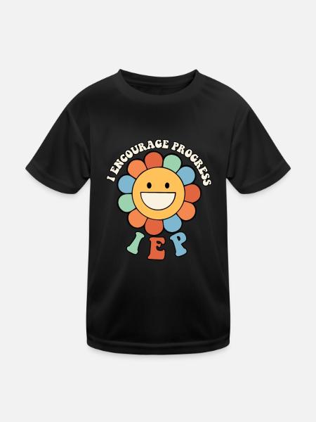Sped Teacher Appreciation I Encourage Progress - Kids Functional T-Shirt - black - Front
