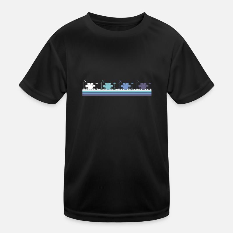 Schlagzeug Kinder Funktions-T-Shirt