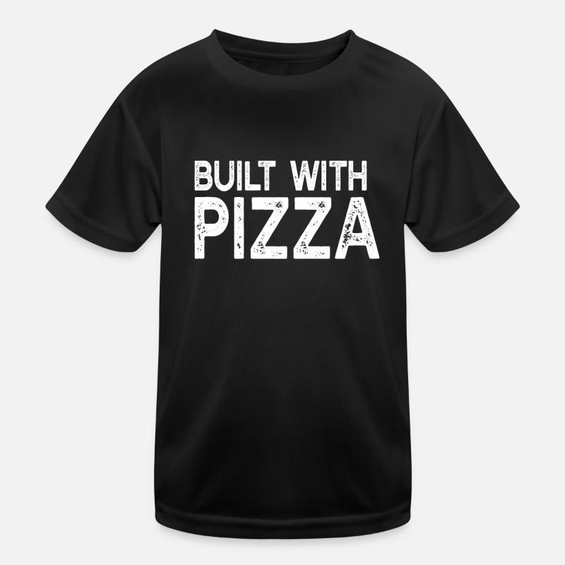 Pizza Lover - Built With Pizza - Funny Pizza Kinder Funktions-T-Shirt