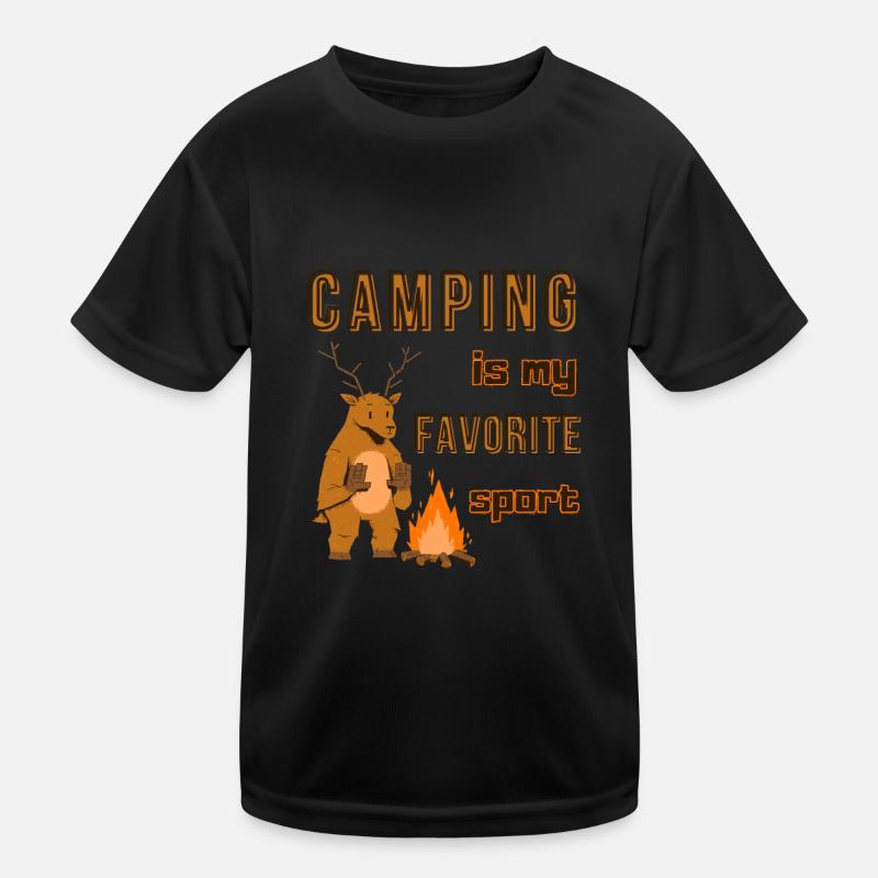 Le camping est mon camping préféré Caravan Camp vacances T-shirt sport Enfant