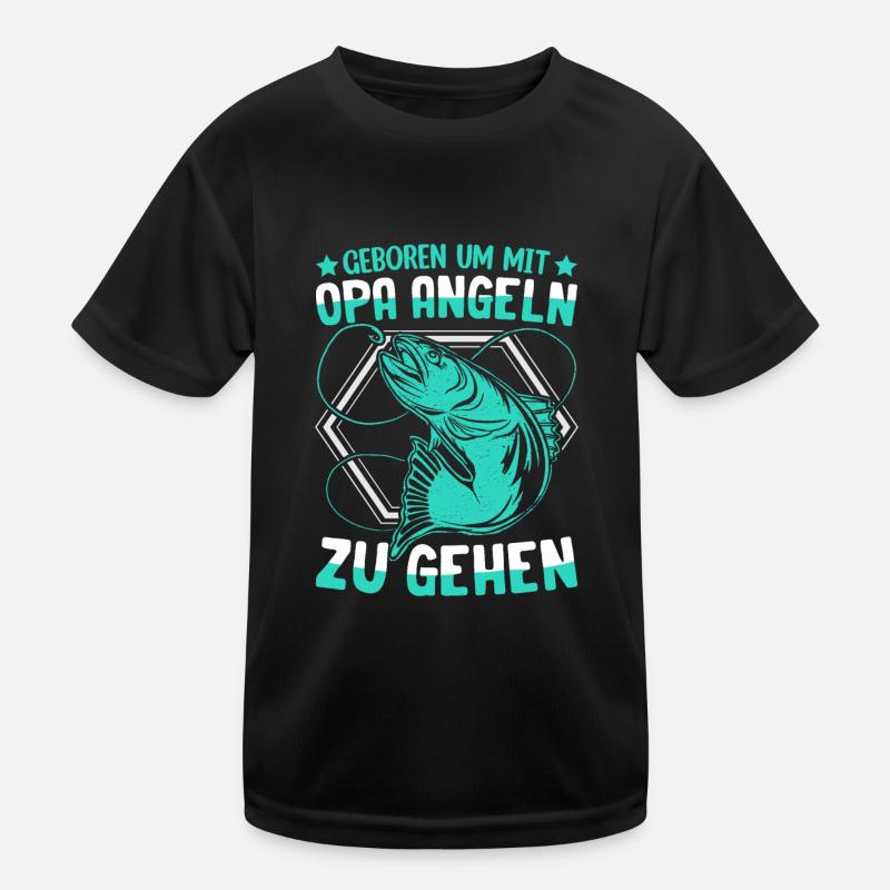 Kinder Angel Geschenkidee Hecht Karpfen Kinder Funktions-T-Shirt
