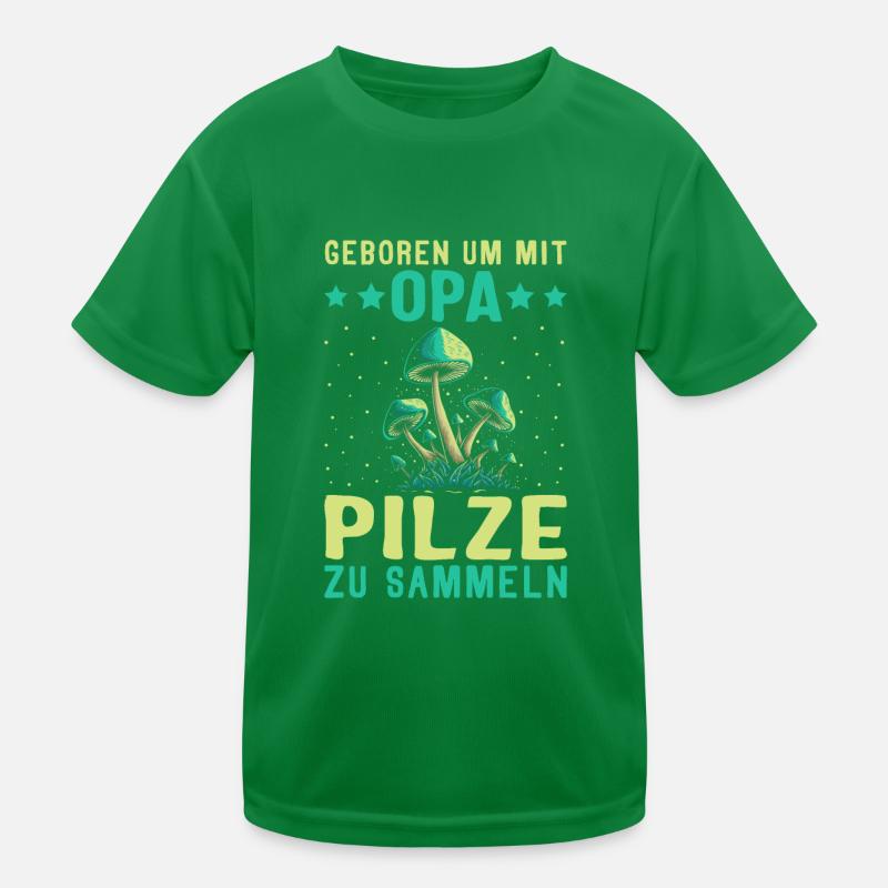 Opa essbare Pilze Steinpilz Kinder Funktions-T-Shirt