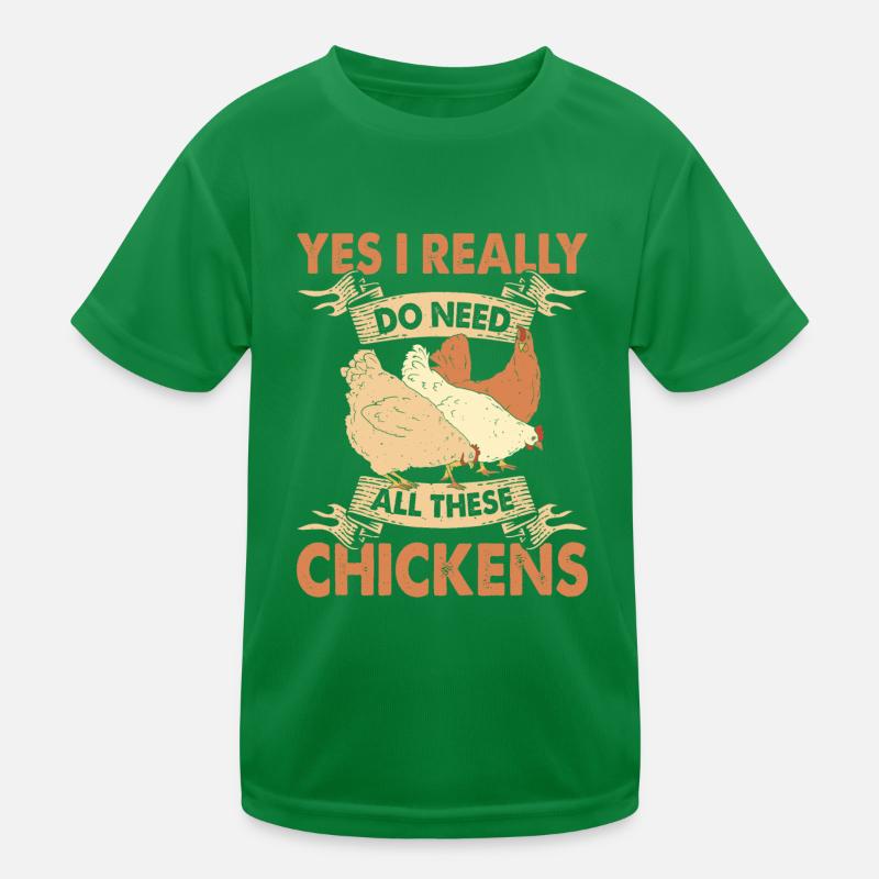 Poulets Élevage de poulets T-shirt sport Enfant