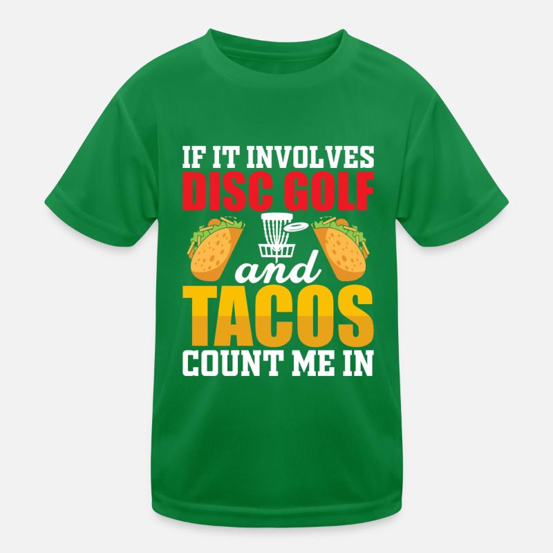 Disc Golf Tacos Kinder Funktions-T-Shirt