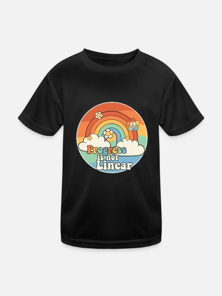 Les progrès de la thérapie ABA ne sont pas linéaires - T-shirt sport Enfant - noir - Devant