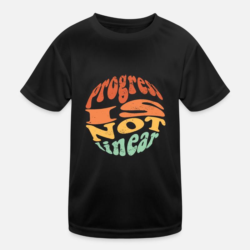 ABA Therapist Progress Is Not Linear Para Teacher Kinder Funktions-T-Shirt