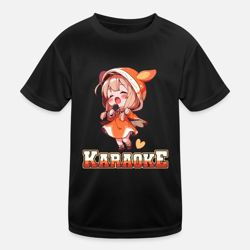 Mädchen Manga Anime Karaoke Kinder Funktions-T-Shirt