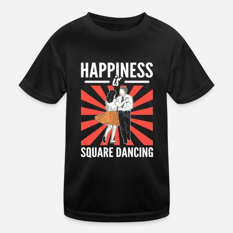 Le bonheur, c’est carré Dancing Square Dance Square T-shirt sport Enfant