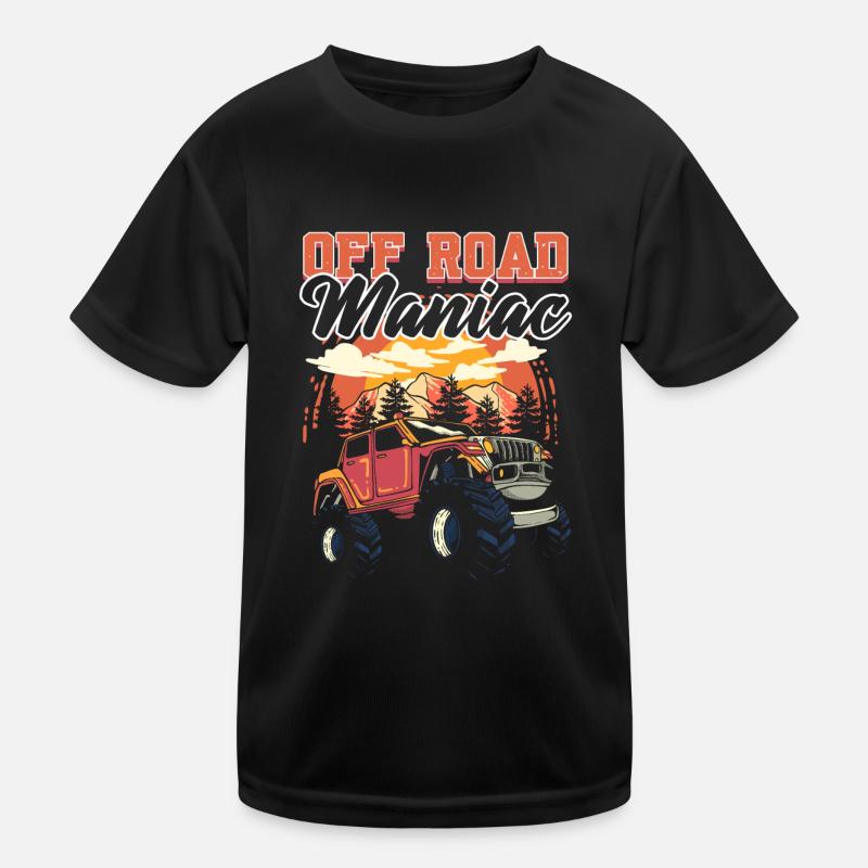 Off Road Maniac Offroading Off-Roading Kids Functional T-Shirt