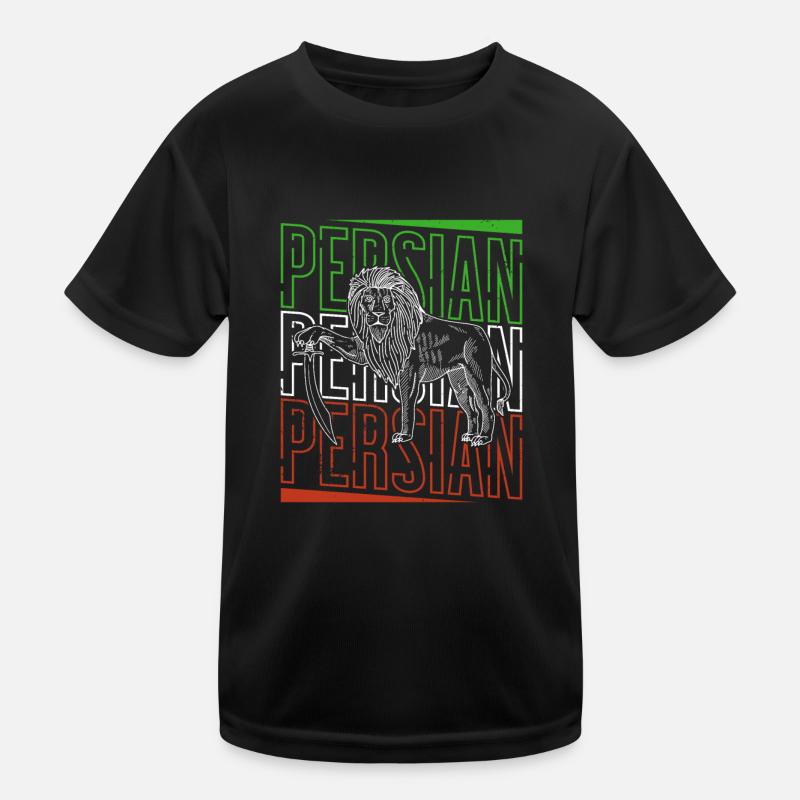 Persien Iran Geschichte Löwe Iran Geschenk Kinder Funktions-T-Shirt
