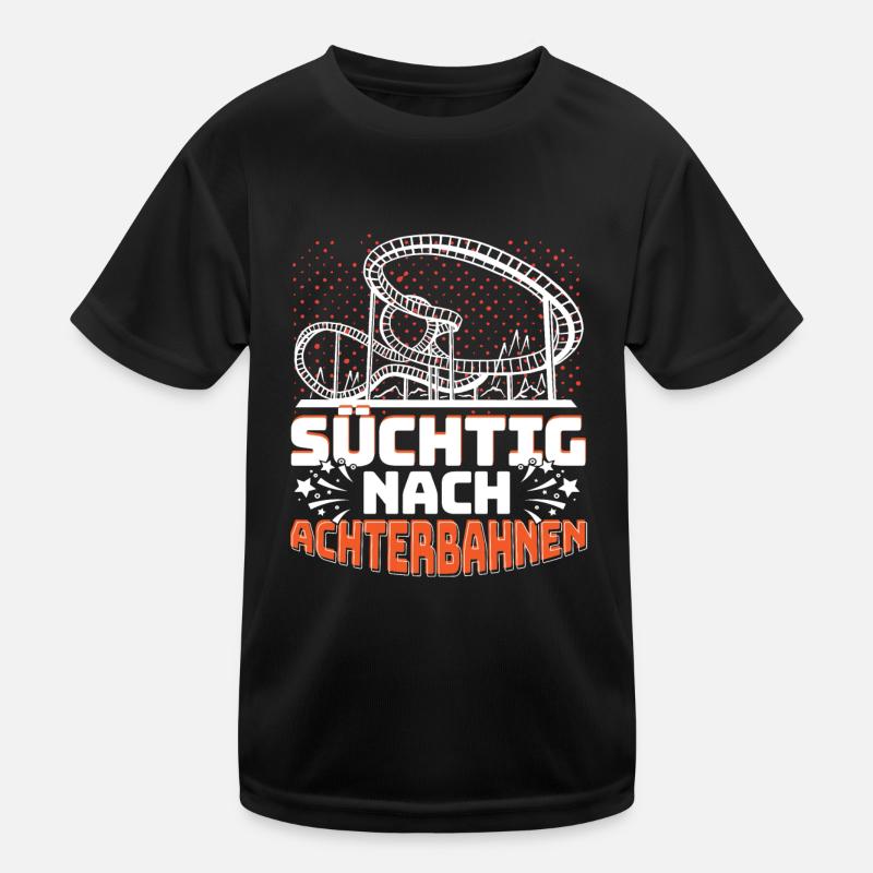 Achterbahn Freizeitpark Achterbahnfreak Kinder Funktions-T-Shirt