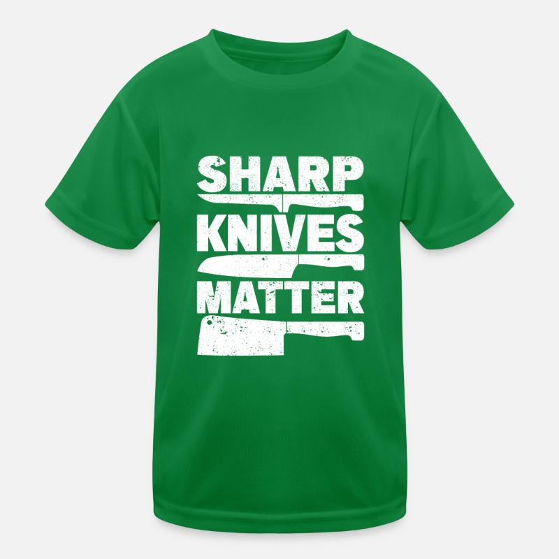 Sharp Knives Matter Chef Funny Culinary Kids Functional T-Shirt
